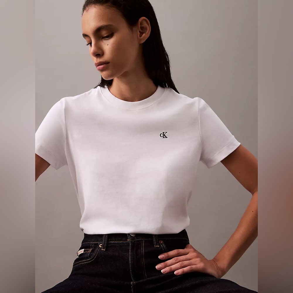 Calvin Klein - White Archive Logo T-shirt - Size XS